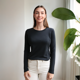 Still-T-Shirt mit langen Ärmeln Schwarz