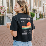 Women's Cropped Hemp Breastfeeding T-Shirt - No Sleep Club