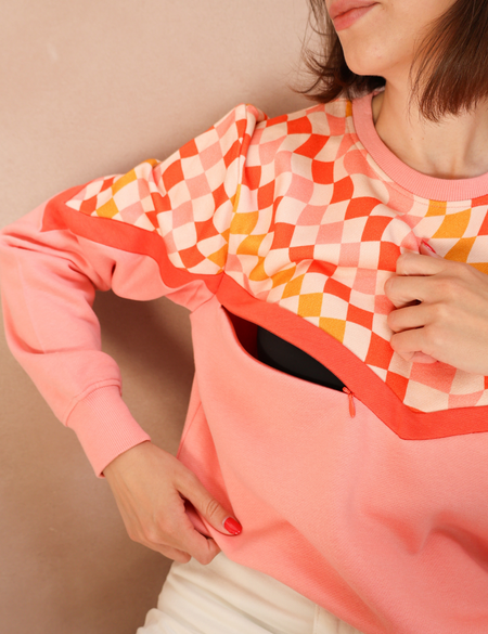 Breastfeeding Sweatshirt - Retro Sunset