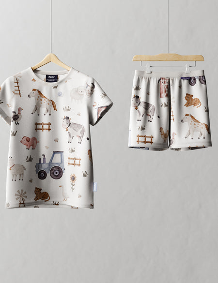 Children's Shortie PJ Set Farmyard