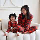 Children's PJ Set Red Tartan