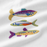 Oversized Kid's T-Shirt White Fish Stack