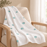 Große Musselin-Decke mit Baby-Elefanten-Motiv