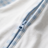 ZIPSTER™ Kragen mit reinblauem Gingham-Muster