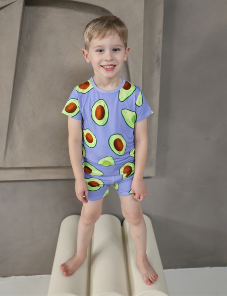 Children's Shortie PJ Set Avocado