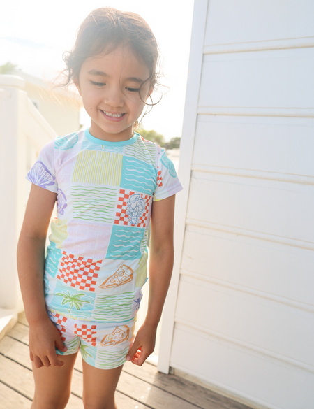 Children's PJ Shortie Set Seashell