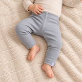 Ribbed Bambus-Leggings „Fog“