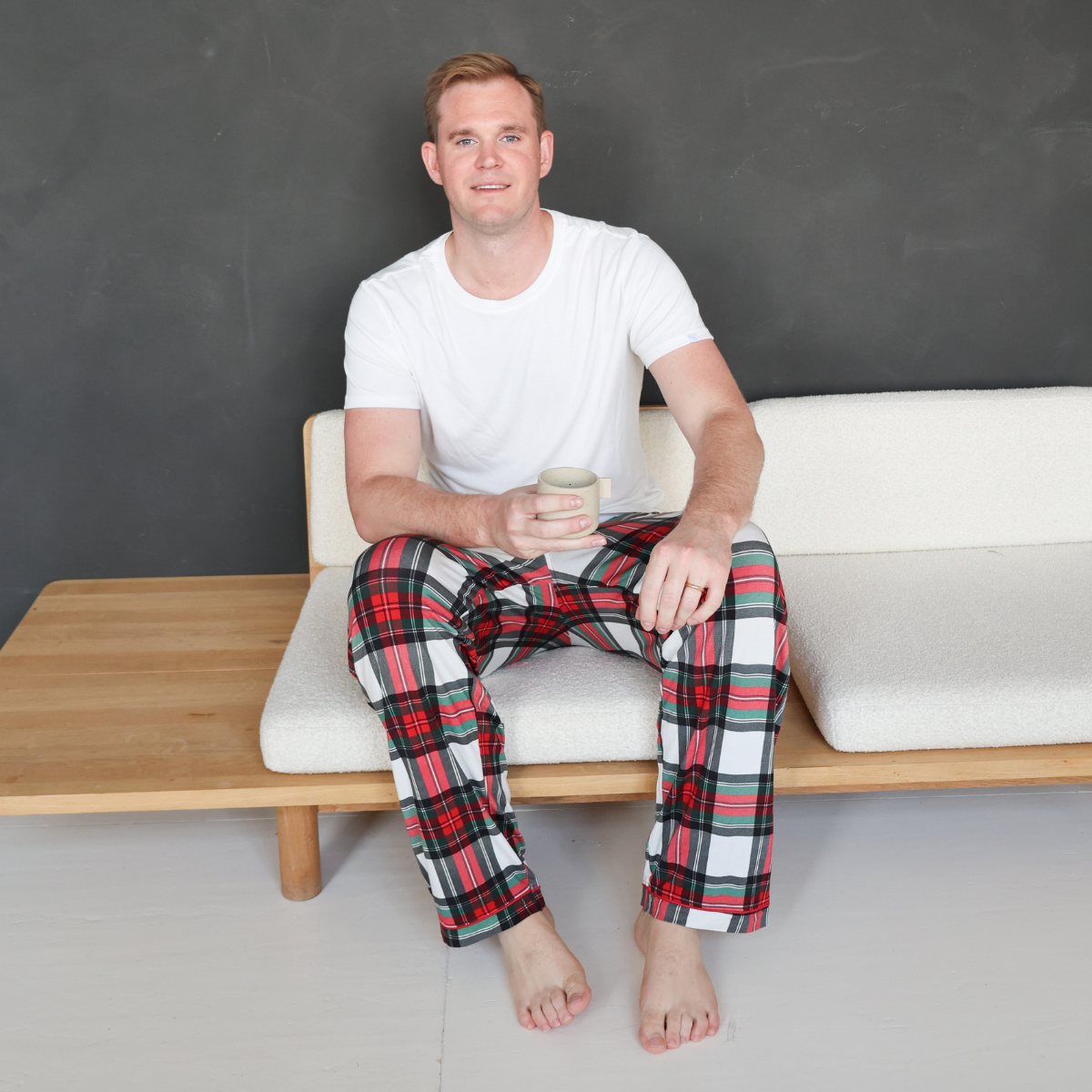 Herren Tartan Dreams Pyjamas T-Shirt Set