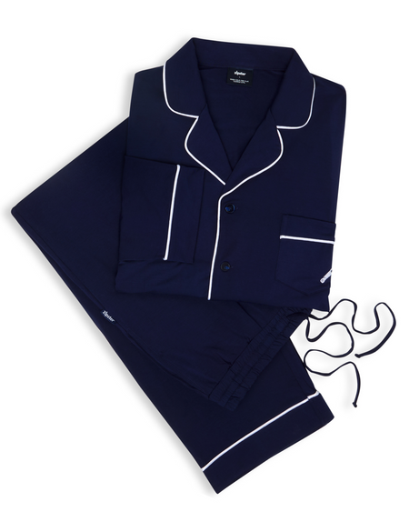 Ladies Pyjamas Set Navy Heritage