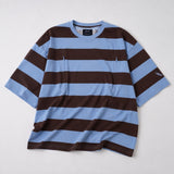 Still-T-Shirt in Übergröße Blau und Braun