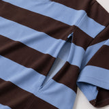 Still-T-Shirt in Übergröße Blau und Braun
