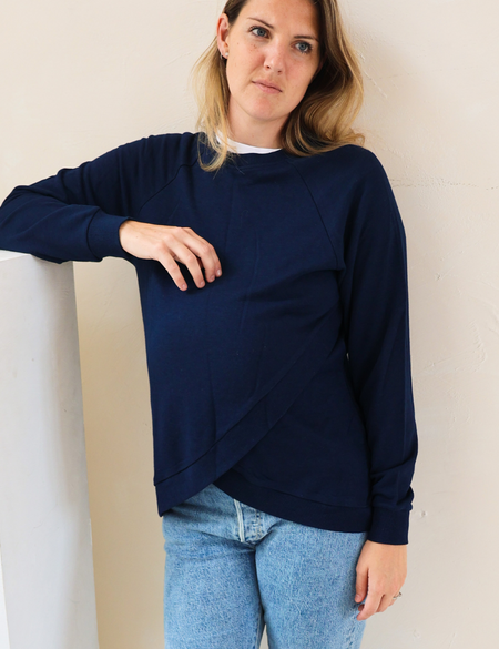 Maternity Sweatshirt - Navy Blue
