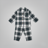 Kinder-PJ-Set Grün Tartan