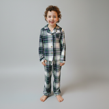 Kinder-PJ-Set Grün Tartan