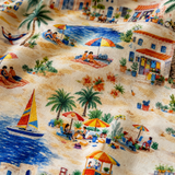 Damen Schlafanzug Set Coastal Town