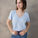 Breastfeeding T-Shirt V-Neck Baby Blue
