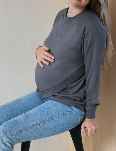 Maternity Sweatshirt - Charcoal