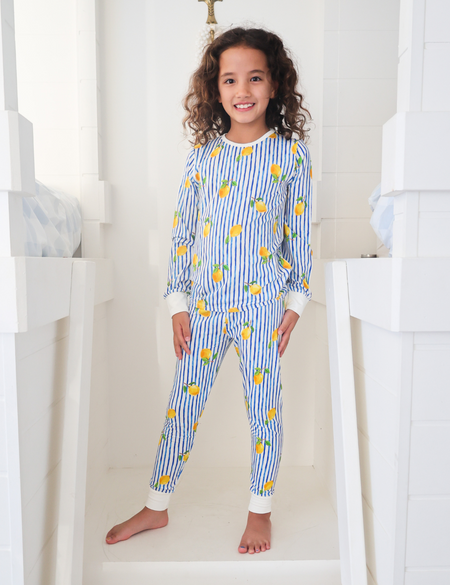 Children's PJ Set Mediterranean Lemons