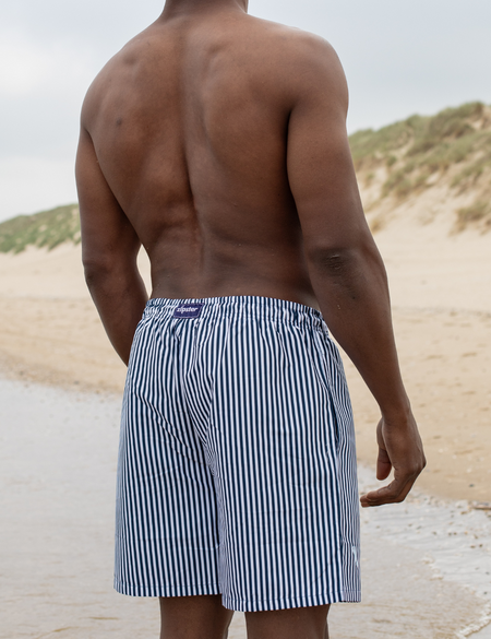 Mens Swimming Trunks Nautical Stripes
