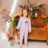 Bambus-Lounge-Set „Fierce Like Frida“ – Lila