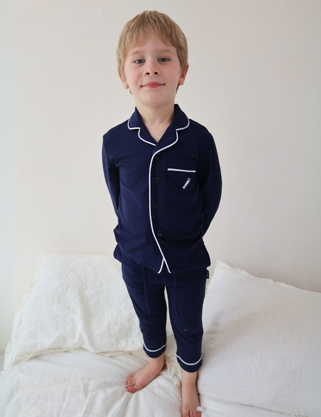 Children's PJ Set Navy Heritage