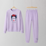 Bambus-Lounge-Set „Fierce Like Frida“ – Lila