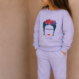 Bambus-Lounge-Set „Fierce Like Frida“ – Lila