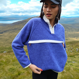 Breastfeeding Fleece Retro Cobalt