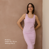St Tropez Ribbed Stillkleid Flieder