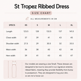 St Tropez Ribbed Stillkleid Navy
