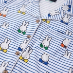Design detail on the Men's Miffy Peek-a-Boo Blue bamboo pyjama set