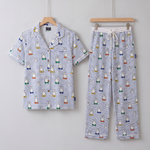 Men's Miffy Peek-a-Boo Blue bamboo pyjama set, front view
