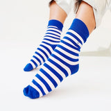 Manitou Socken Stripe Affairs Electric Blue und Pink Panther