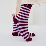 Manitou Socks Stripe Affairs Mulberry and Red Rock