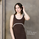 St Tropez Ribbed Breastfeeding Dress Chocolate