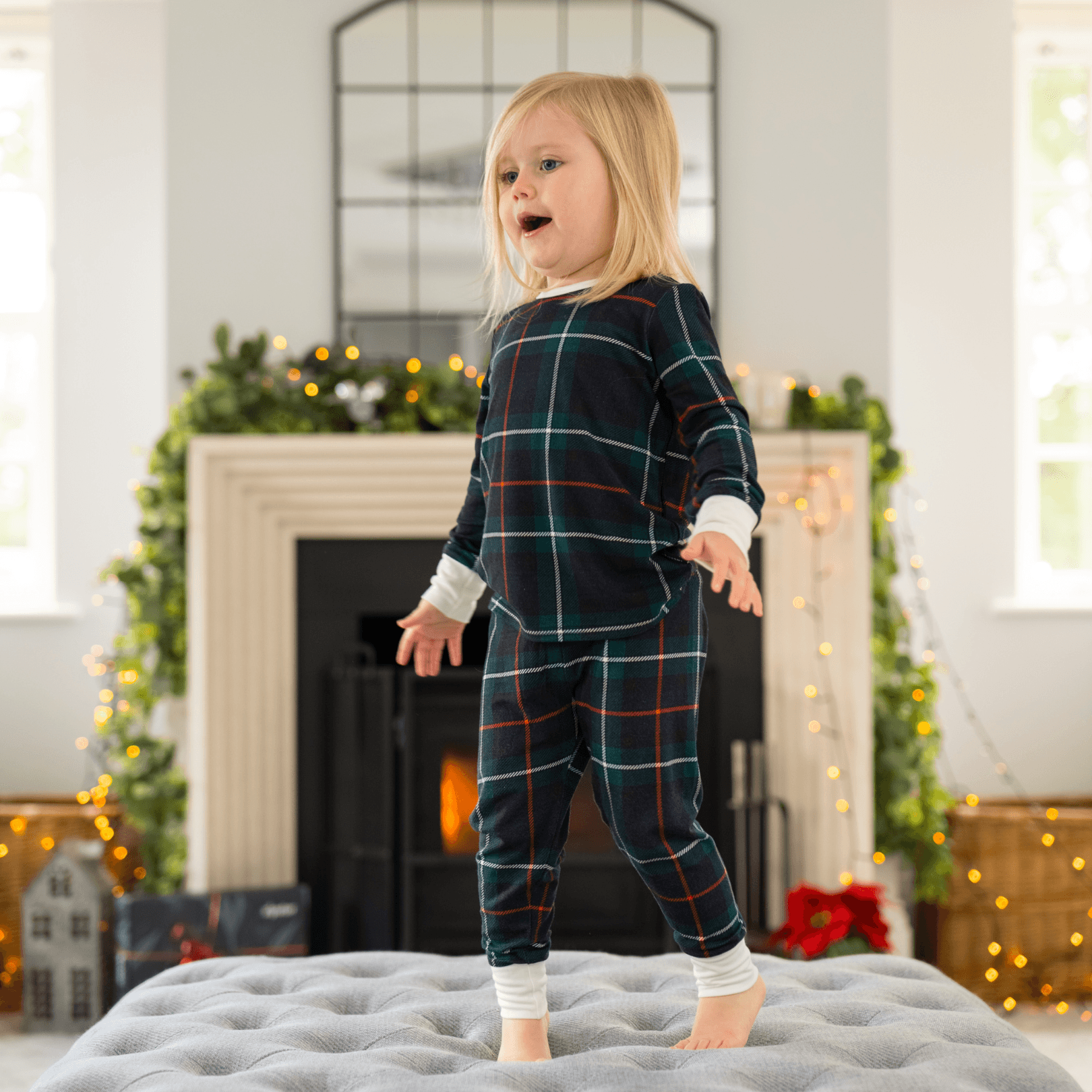 Children's PJ Set Tartan - Zipster