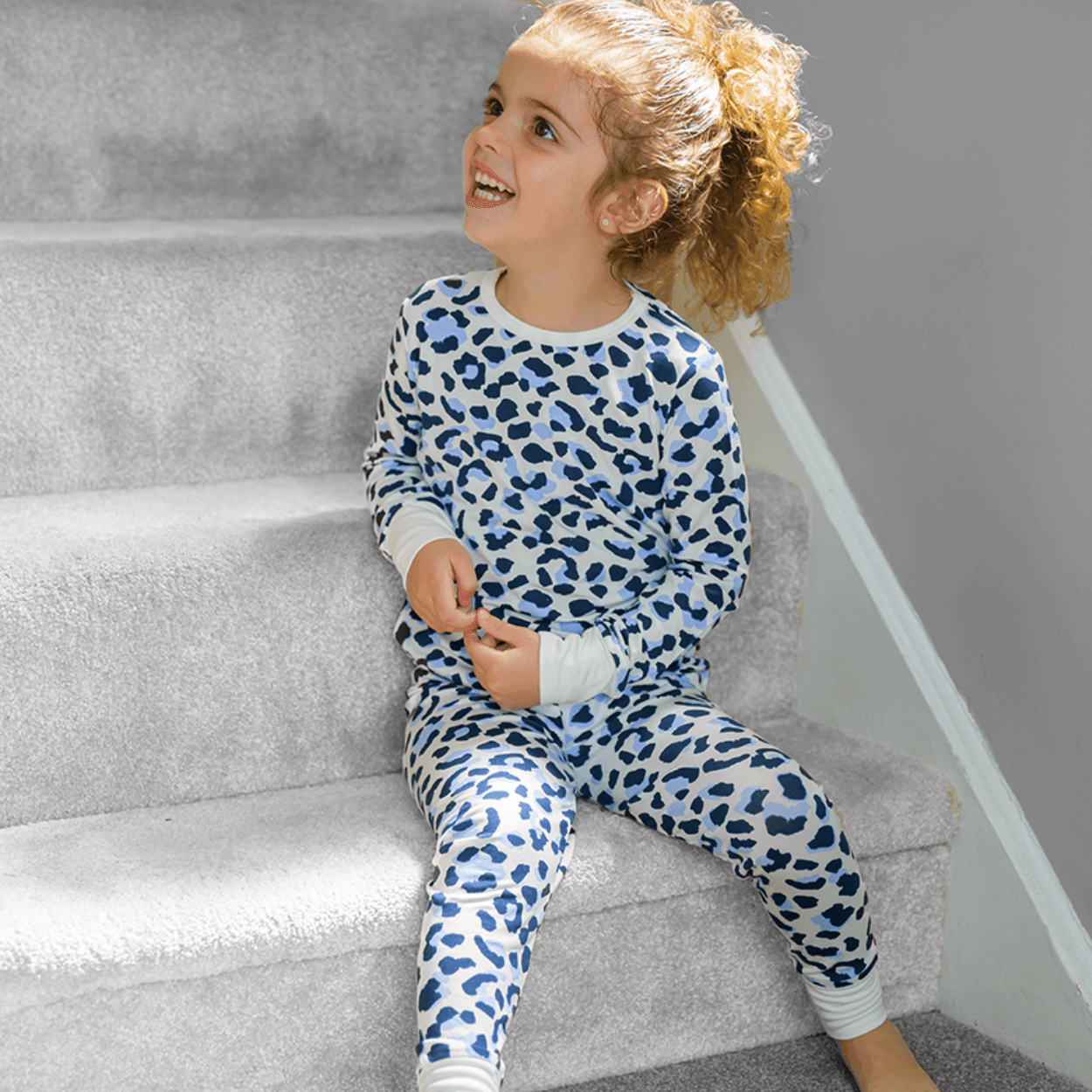 Children's PJ Set Snow Leopard - Zipster