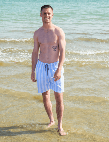 Mens Swimming Trunks Stripes - Zipster